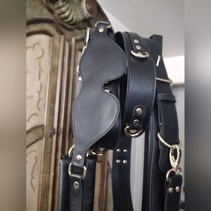 Brand New Leather Wrist and Ankle Cuffs with Belts and Blindfold